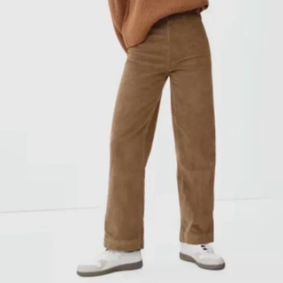 Everlane Corduroy Wide Leg Brown Pants Size 4 - Picture 1 of 5